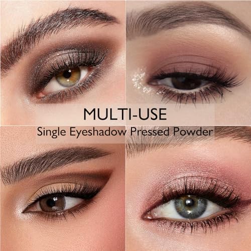 Nude Pink Matte Eyeshadow Palette, Single Eye Shadow Palette High Pigment sombras para ojos Nude Eyeshadow Velvet Compact Pressed Powder Primer Lightweight Blendable for Daily Natural Eye Makeup