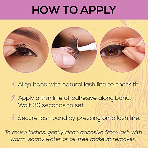 Andrea Accent Half Lashes 301 - Lightweight, Natural-Looking Cat Eye Lashes for Enhanced Eye Definition, Easy Application False Eyelashes, 4-Pack