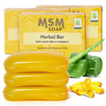 At Last Naturals MSM Soap Bar Body Soap for Men and Women Fine Line Wrinkle Reduction Herbal Moisturizer with Aloe Vera Vitamin E Essential Oils Deep Cleansing for Sensitive Skin 3 Ounce (Pack of 3)