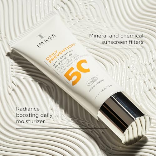 IMAGE Skincare DAILY PREVENTION Ultra Defense Moisturizer, SPF 50 Broad Spectrum Sunscreen, Fragrance Free