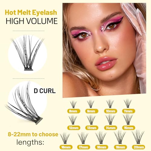 ¡æVAYATOR Large Tray 220 Cluster/Box Eyelashes 0.07 Thickness Eyelashes Individual Eyelash False Eyelashes Extension Eyelash 10D/20D/40D/50D Eyelash (16mm£©