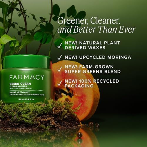 Farmacy Favorites Skin Care Set - Includes Green Clean Cleansing Balm, Wake Up Honey Eye Cream, Honey Halo Face Moisturizer & Lip Smoothie - Travel Size Skincare for Healthy, Glowing Skin (4 Count)