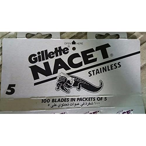 100 NACET Stainless Double Edge Razor Blades Made Russia Men's Razors