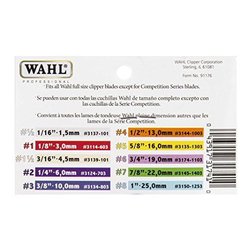 WAHL Color-Coded Attachment Comb, No.1/2