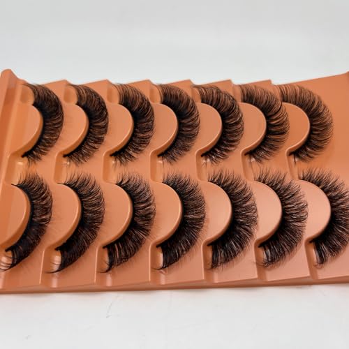D Curl Lashes Fluffy Cat Eye Faux Mink Lashes Strip Lashes That Look Like Extension Soft 3D Volume False Eyelashes Pack