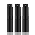 IRON BILL 8ML Mini Atomizer Perfume Travel (Matte Black) Refillable Bottle Portable Spray Bottle for Cologne and Perfume (3pcs)