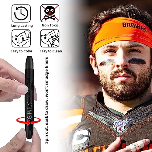 Eye Black Stick, Green Eyeblack Sporting Face Paint for Softball Baseball Football Lacrosse Long Lasting Cream Face Body Paint Stick for Halloween Costume Cosplay Party Eye Makeup-Green,1pcs
