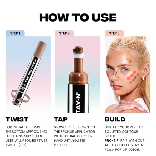 Sacheu Liquid Contour STAY-N Long Wear Bronzer Cream Contour Makeup ? Long Lasting, Blendable, & Lightweight Formula ? Vegan & Cruelty-free, Giving Sass