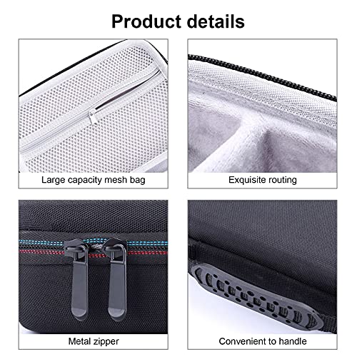 LinMei Hard Travel Case Compatible with Philips Norelco Multigroom Series 3000 5000 7000 MG3750 MG5750/49 MG7750/49 Men's Electric Shaver and Attachments Razor Storage Bag Organizer