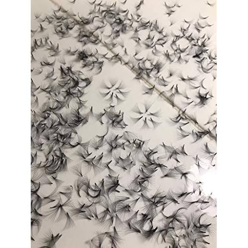 8D PREMADE (HAND MADE) FAN LASHES (500 FANS/TRAY) FOR EYELASH EXTENSION, C CURL AND D CURL, 0.07 THICKNESS, LENGTH FROM 10MM-15MM (D12mm8D)