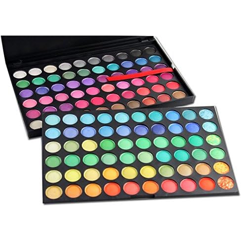 Pure Vie Professional Hightlight Eyeshadow Palette Makeup Contouring Kit - 120 Colors Highly Pigmented Shiny Shimmer Natural Cosmetic Eye Shadows Pallet Powder Palette - Holiday Gift Set #1