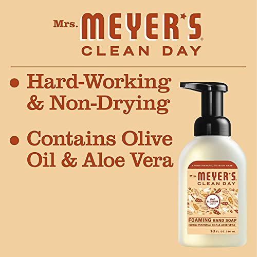 MRS. MEYER'S CLEAN DAY Foaming Hand Soap, Oat Blossom, 10 Fl Oz (Pack of 6)