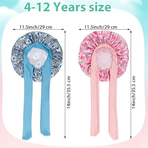 4PCS Baby Satin Bonnet,Silk Bonnet for Kids,Kid Hair Bonnets for Sleeping,Kids Satin Bonnets for Girls Boys Toddler