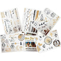 5 Sheets Metallic Tattoos Gold and Silver Flash By Modern Boho Travel Inspired (Wanderlust Collection)
