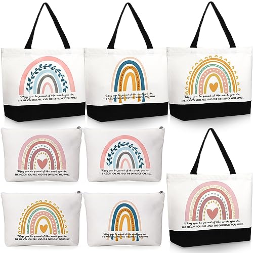 Kajaia Appreciation Gift Bulk with Tote Bag Cosmetic Bag for Teacher Employee Nurse Team Coworker Hr