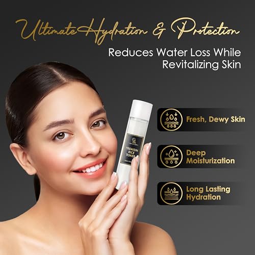 Rice Toner from Korean Rice, Milky Toner for Glowing, Hydrated Skin, Increased Collagen Production, Moisture Barrier for Glass Skin, Fragrance Free 5 Fl Oz