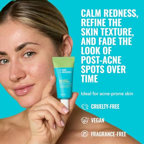 Good Molecules 10% Azelaic Acid Treatment Pack 3 ? 30 ml Each | Soothing Facial Formula for Uneven Tone with Azelaic Acid ? Vegan & Fragrance-Free Skincare