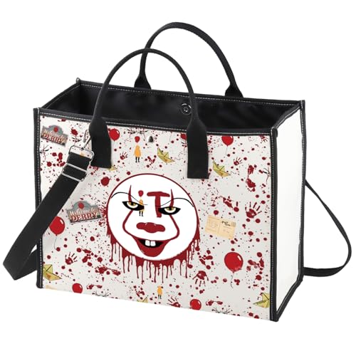 WZMPA Horror Clown Cosmetic Makeup Bag Clown Fans Gifts IT Horror Movie Inspired Makeup Zipper Pouch Bag Terror Merchandise (Horror Clown TB)