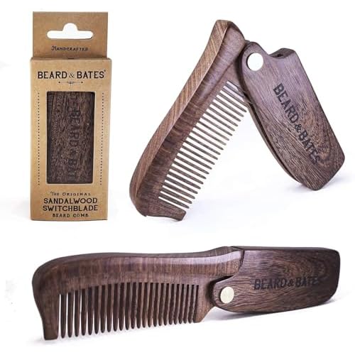 BEARD & BATES Factory Seconds Beard Tool Kit, Wooden Comb, Scissors, Brush, Deep Discount