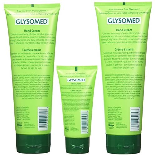 Glysomed Hand Cream Combo 3 Pack (2 X Large Tube 8.5 Fl Oz + 1 X Purse Size 1.7 Fl Oz)