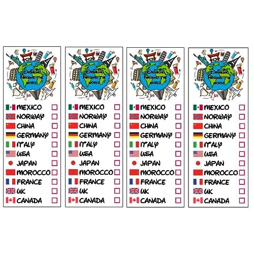 Drinking Around The World - Pack Of 4 Tattoo - Perfect For Trip To Epcot