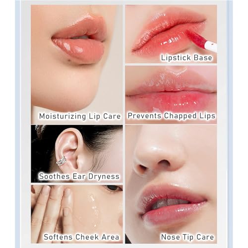 3 Pack Chamomile Lip Oil Set - Hydrating Glossy Lip Care with Natural Formula, Vegan & Cruelty-Free Clear Lip Gloss for Dry Lips, Nourishing Essential