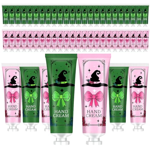 Demissle 48 Pack Witch Party Favors Gifts Bulk for Women Hand Cream Pink and Green Travel Size Hand Lotion Girls Mom Birthday Thanksgiving Nurse Pharmacy Week Appreciation Gifts