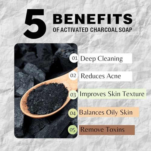 ONE Bar Activated Charcoal 3.5 oz 3 Pack - Shave, Shower, Shampoo, face, beard, body, hair/scalp, SuperFAT ¡°oil¡± Infused: Avocado, Mango, Olive, Coconut, Argan, Moisturizing and Nourishing Oil.