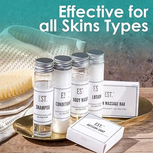World Amenities EST. Artisan Hand Soap with Grapefruit-Bergamot fragrance, Travel Size Hotel Amenities - 1oz/30 grams (Pack of 48)