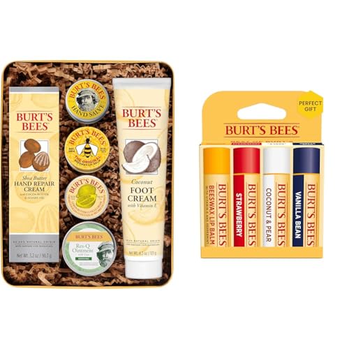 Burt's Bees Mothers Day Gifts for Mom, Classics Set with Lip Balm, 6 Products