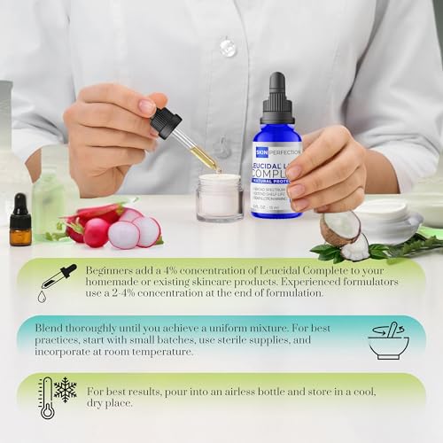 Skin Perfection Leucidal Complete Preservative for Lotion Making - Leucidal Liquid Complete Water Based Cosmetic Protection - DIY Synthetic Alternative Preservative for Hair & Skincare Products