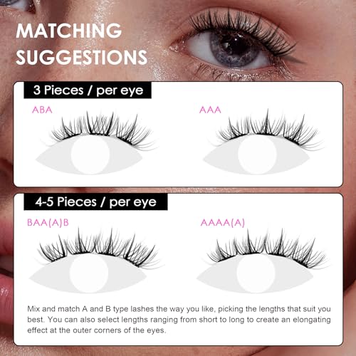 (Mix-and-Match, Endless Possibilities) SEEDEW 3 Pieces Combinations of DIY Lashes (Tweezer P02 + ABA + Natural)