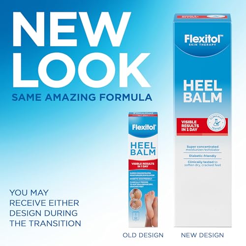Flexitol Heel Balm Twin Pack, Cracked Heel Cream & Foot Balm, Intensive Hydration for Dry, Rough Feet & Heels, Urea-Based Moisturizing Cream, 4 oz Tube
