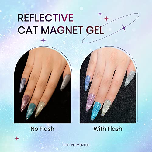 12PCS Reflective Cat Eye Gel Polish + 12PCS 9D Cateye Gel Polish