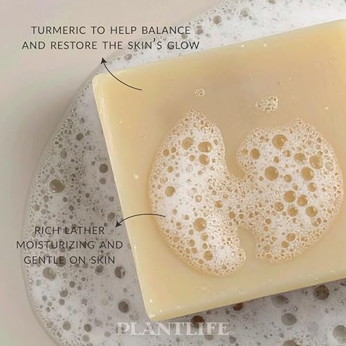 Plantlife Turmeric Bar Soap - Moisturizing and Soothing Soap for Your Skin - Hand Crafted Using Plant-Based Ingredients - Made in California 4.5oz Bar