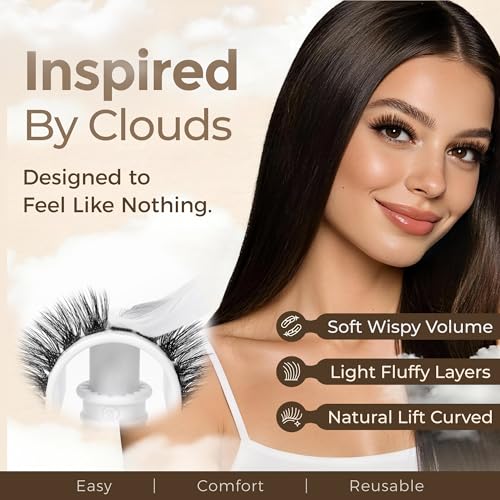 LASHVIEW Lash Clusters NM03 Cluster Lashes DIY Cluster Eyelash Extensions Mega Volume Reusable Individual Lashes Cluster Volume Look Super Thin Band & Soft(D-10-16mix)