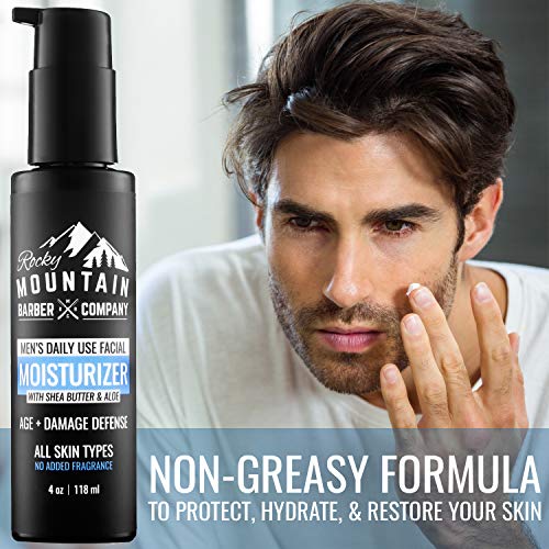 Men's Face Moisturizer - With Shea Butter, Jojoba Oil, Argan Oil & Vegetable-Derived Glycerin - Fragrance-Free Formula For All Skin Types