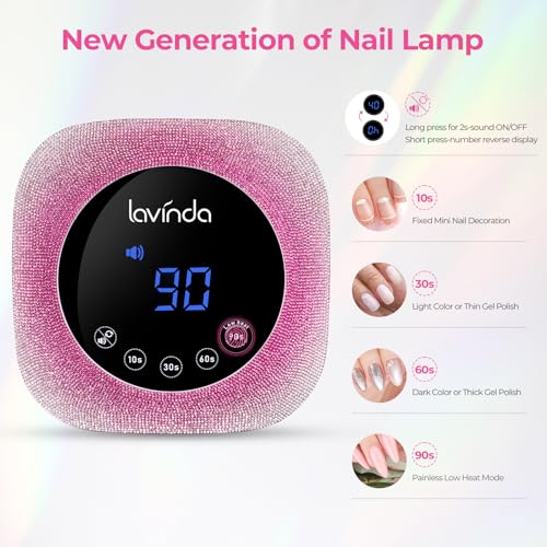 Nail Dust Collector, Powerful Vacuum Fan Vent Dust Collector Extractor Dust Suction Machine for Acrylic Nails Polishing, Nail Salon&Home, AB Diamond