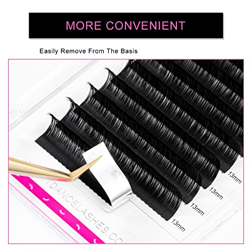 TDANCE Lash Extension Matte Black Eyelash Extension C CC D DD J B L Curl Volume & Classic Lash Extensions 0.03-0.18mm Thickness Professional Salon Use(0.18-CC,20 mm)