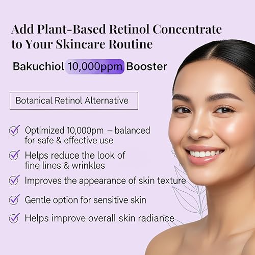 Bakuchiol Serum for Face - DIY Mix-in Concentrate - Korean Bakuchiol Plumping Serum - Customizable Retinol Alternative Add-On for Skincare Routines