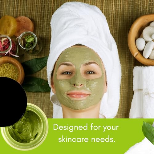 Green Tea Matcha Mud Mask with Aloe Vera, Deep Cleansing, Hydrating, and Relaxing Volcanic Clay Facial Mask, 3.53 oz/100g