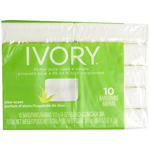Ivory Aloe 10-Count: Bath Size Bars 4 Oz Packaging may Vary