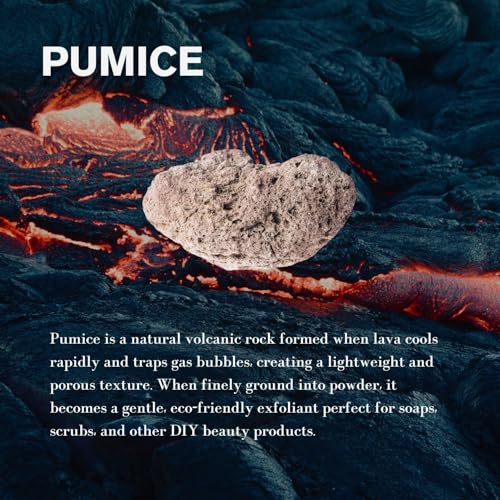 ClearLee Cosmetic Grade Pumice - 100% Pure Natural Grain/Powder - Great For Skin Exfoliation in DIY Soaps, Masks, Scrubs for Face, Body, Foot (2lb, Medium Grain)