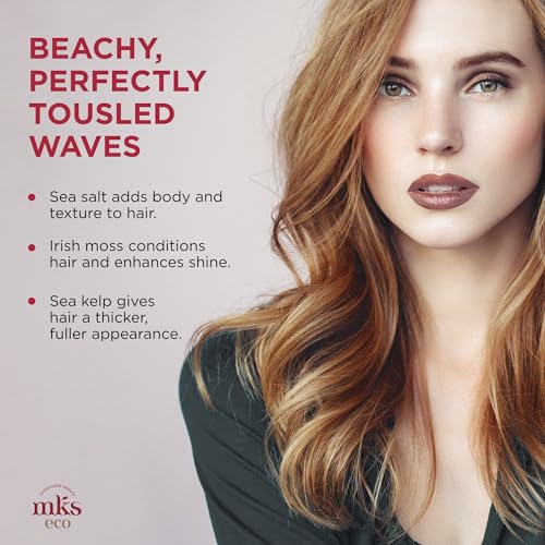 MKS eco Wave, Original Scent - 4 fl oz - Texturizing Sea Salt Spray - For Perfect Beachy Waves - Moroccan Argan Oil, Hemp Seed Oil - Vegan & Cruelty Free