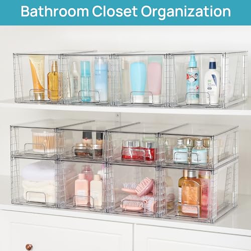 Vtopmart 4 Pack Storage Drawers and 3 Tier Makeup Organizer