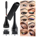 2-in-1 Gel Eyeliner Set, Tattoo Eyeliner Waterproof Smudge Proof Gel Cream Eye liner Pot with Brush, High Pigment Eye Makeup for Women (Black)