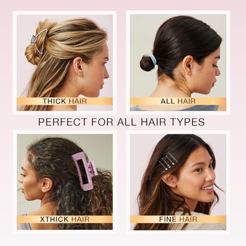 Scunci by Conair 82 piece hair accessory kit - hair accessories for women - claw clips - includes stackable storage