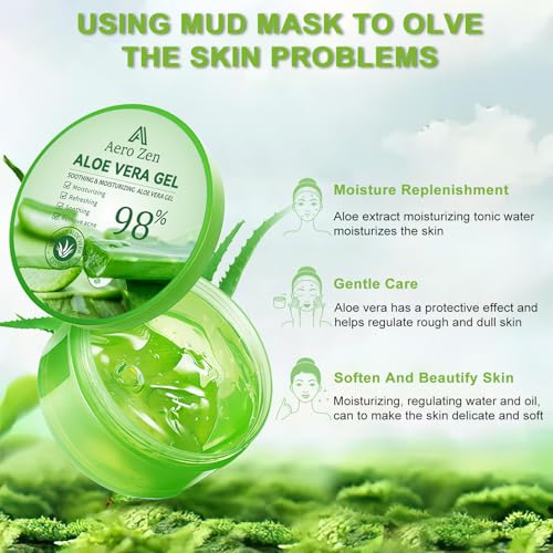 Organic Aloe Vera Gel for Face Made within 12 Hours of Harvest, 98% Pure Aloe Vera Gel for Skin, Scalp, & Hair, Soothing Aloe Face Moisturizer, Multipurpose Skin Care£¨20oz£©