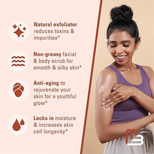 Himalayan Salt Scrub, Face, Foot, and Body Exfoliator with Collagen and Stem Cells Exfoliating Scrub for Toning, Cellulite, and Skin Care by M3 (Pack of 2)
