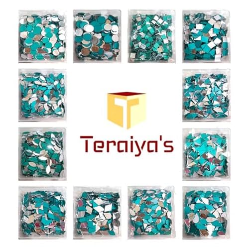 Teraiya's 12 Shape Mirrors for lippan Art and Art Craft Work | Wall Decor | Mandala Art |Decorative Items (1200 Pcs)